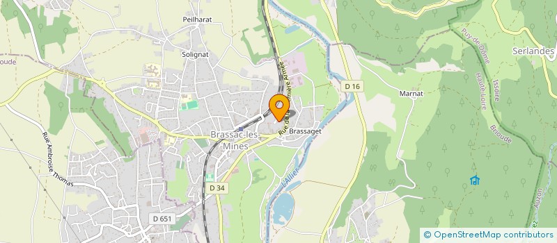 localisation de l'entreprise MONSIEUR VIVIEN BERGER  BRASSAC-LES-MINES