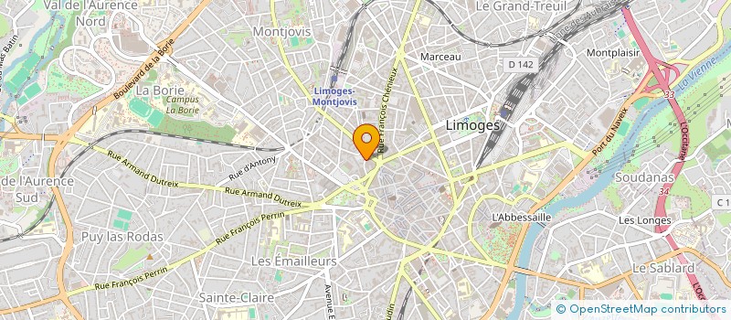 localisation de l'entreprise MONSIEUR VIVIEN BESSIERES à LIMOGES