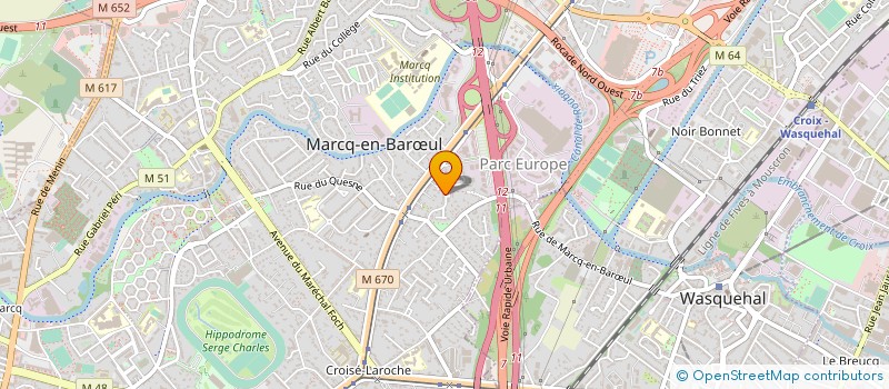 localisation de l'entreprise MONSIEUR VIVIEN DEWAELE à MARCQ-EN-BARŒUL