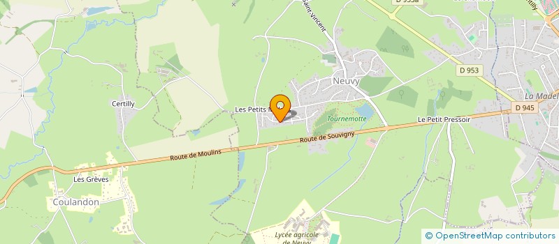 localisation de l'entreprise MONSIEUR VIVIEN FAYET  NEUVY