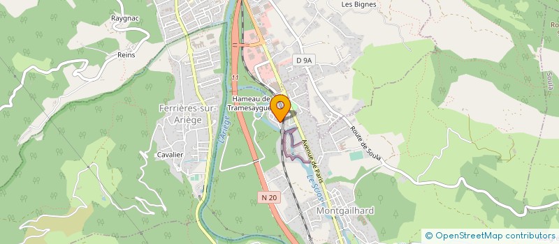 localisation de l'entreprise MONSIEUR VIVIEN GAMBA à CRAMPAGNA