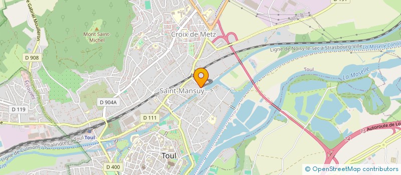 localisation de l'entreprise MONSIEUR VIVIEN GERARDIN  TOUL