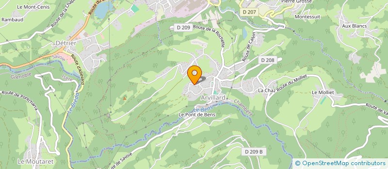 localisation de l'entreprise MONSIEUR VIVIEN JOUVENCEAU  ARVILLARD