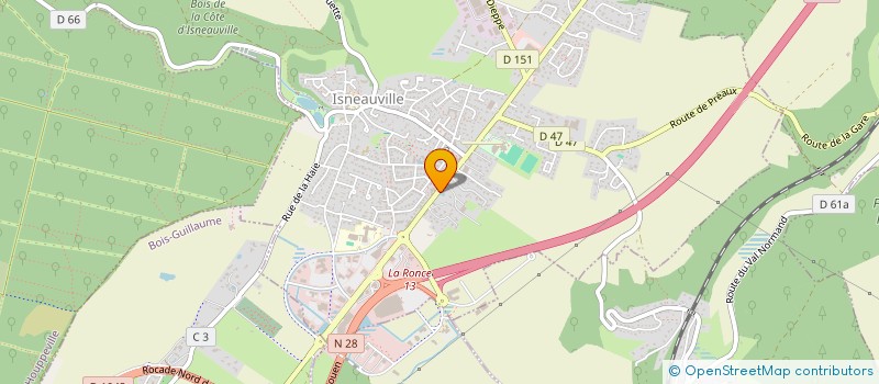 localisation de l'entreprise MONSIEUR VIVIEN LEBECQ à ISNEAUVILLE