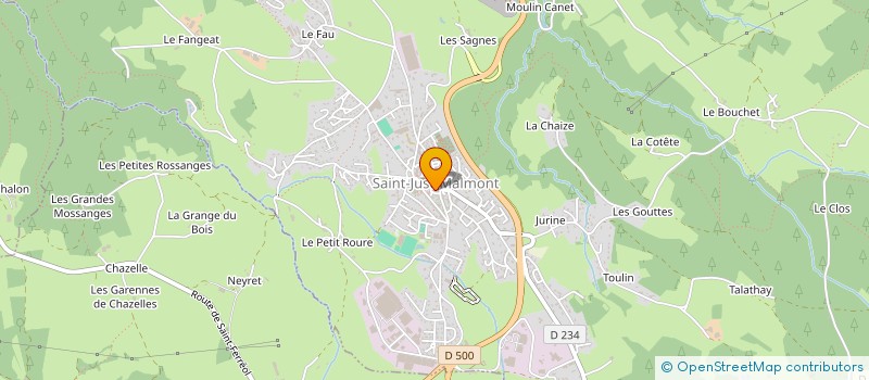 localisation de l'entreprise MONSIEUR VIVIEN PRENAT  SAINT-JUST-MALMONT