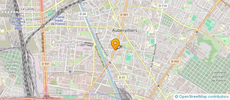 localisation de l'entreprise MONSIEUR VIVIEN TAQUE  AUBERVILLIERS