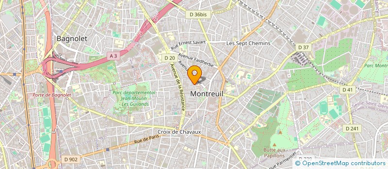 localisation de l'entreprise MONSIEUR VOLODYMYR VOROBETS  MONTREUIL