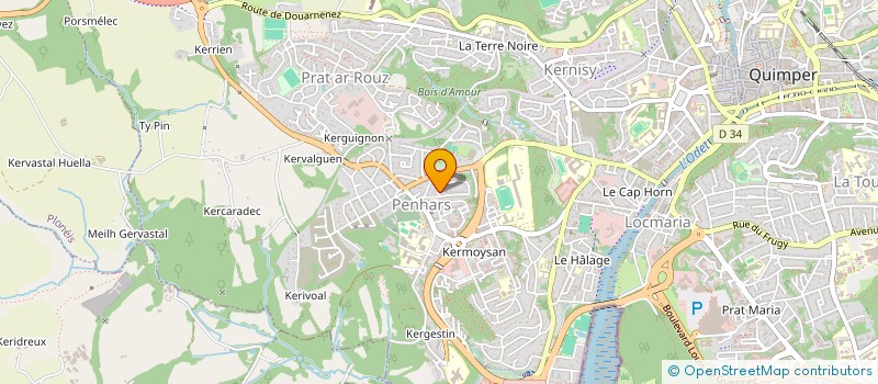 localisation de l'entreprise MONSIEUR VUTHY ROS à QUIMPER