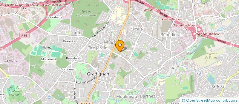 localisation de l'entreprise MONSIEUR WADII NEKKATI  GRADIGNAN