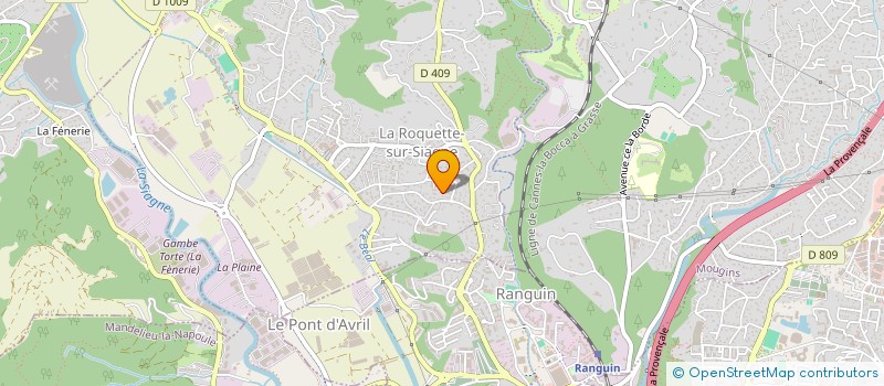 localisation de l'entreprise MONSIEUR WAEL MOUADDEB à LA ROQUETTE-SUR-SIAGNE
