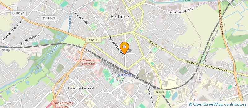 localisation de l'entreprise MONSIEUR WAEL ZAGHOUANI  BETHUNE