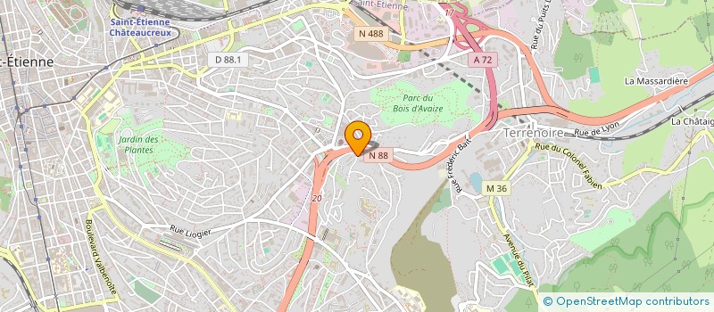 localisation de l'entreprise MONSIEUR WAHIDULLAH SAFI  SAINT-ETIENNE