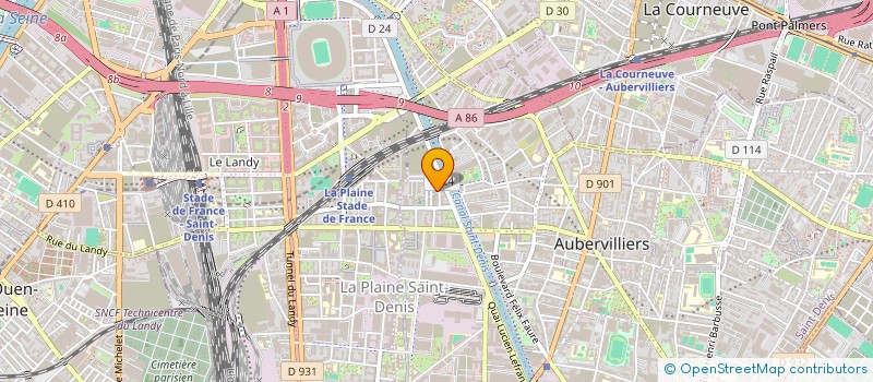 localisation de l'entreprise MONSIEUR WALI HAQYAR  AUBERVILLIERS