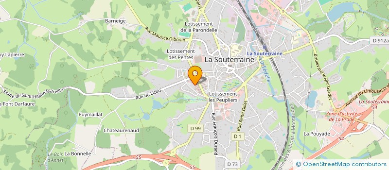 localisation de l'entreprise MONSIEUR WALI KHAN  LA SOUTERRAINE