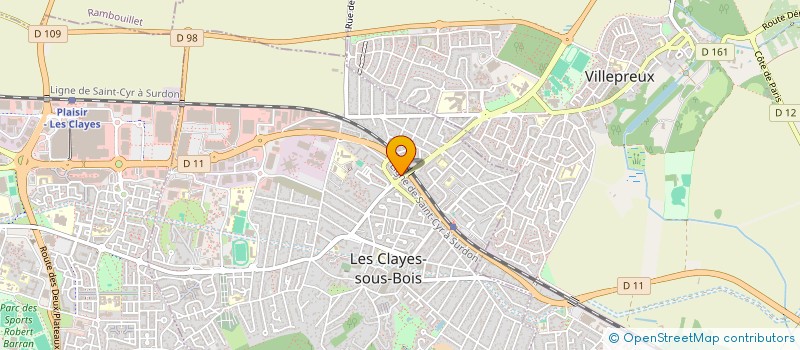 localisation de l'entreprise MONSIEUR WALID ADRAOUI à LES CLAYES-SOUS-BOIS