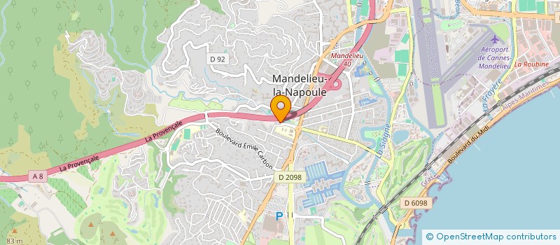 localisation de l'entreprise MONSIEUR WALTER BRUNET  MANDELIEU-LA-NAPOULE