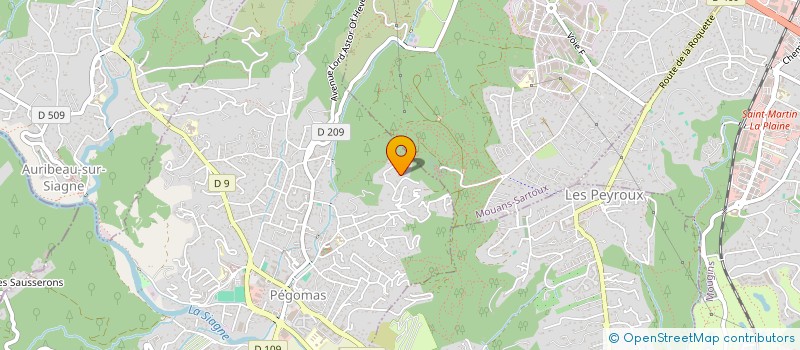 localisation de l'entreprise MONSIEUR WALTER HARDY  PEGOMAS