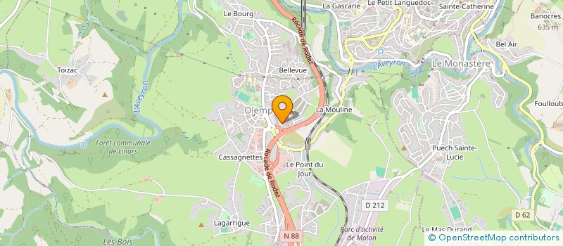 localisation de l'entreprise MONSIEUR WALTER HIGOUNENC  OLEMPS