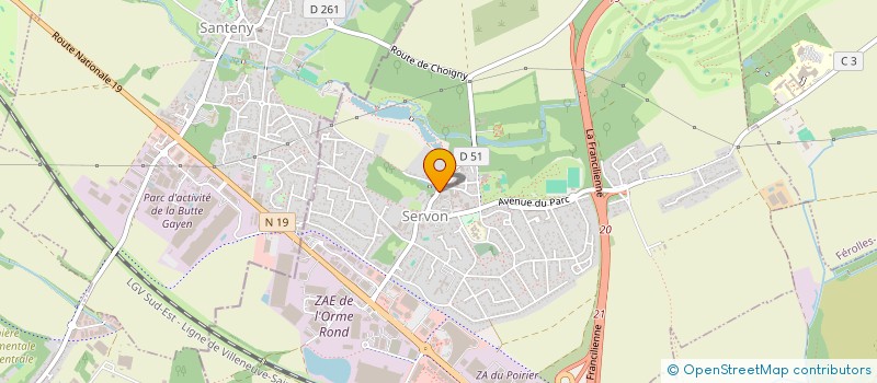 localisation de l'entreprise MONSIEUR WANNISLEI DIAS DA SILVA  SERVON