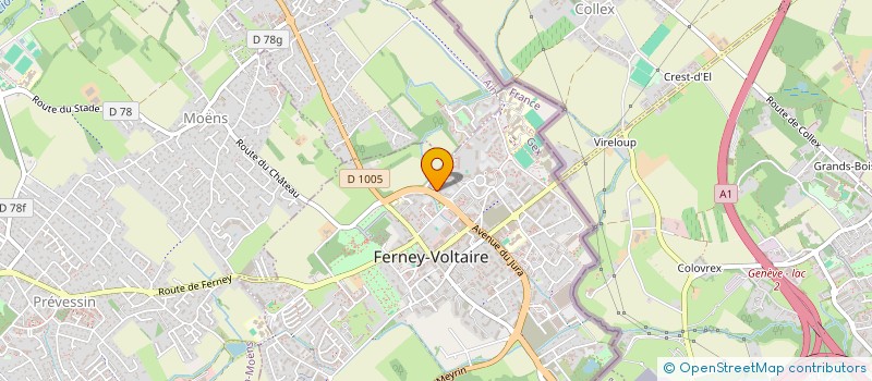 localisation de l'entreprise MONSIEUR WARAWUT JANTHAKET à FERNEY-VOLTAIRE