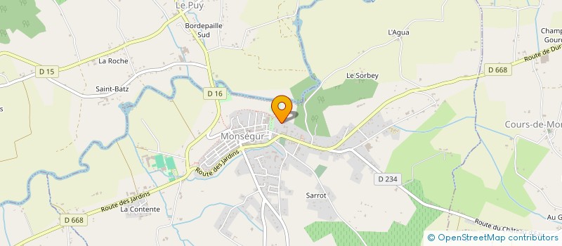 localisation de l'entreprise MONSIEUR WARREN BAUDET  MONSEGUR