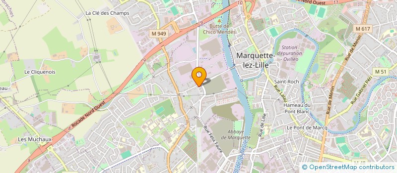 localisation de l'entreprise MONSIEUR WARREN LECOMPTE  MARQUETTE-LEZ-LILLE