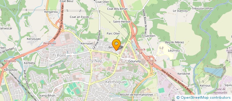 localisation de l'entreprise MONSIEUR WARREN MEVEL à QUIMPER