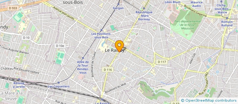 localisation de l'entreprise MONSIEUR WASSIM BOUDRAA à LE RAINCY