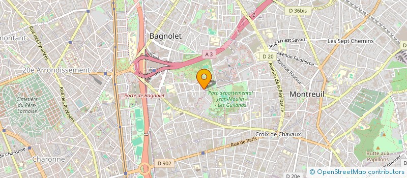 localisation de l'entreprise MONSIEUR WASSIM RHELLOUCHI  BAGNOLET