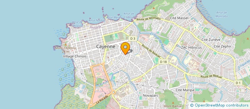 localisation de l'entreprise MONSIEUR WATSON PIERRE CHARLES  CAYENNE