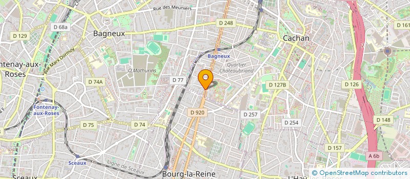 localisation de l'entreprise MONSIEUR WEI CHEN à BAGNEUX