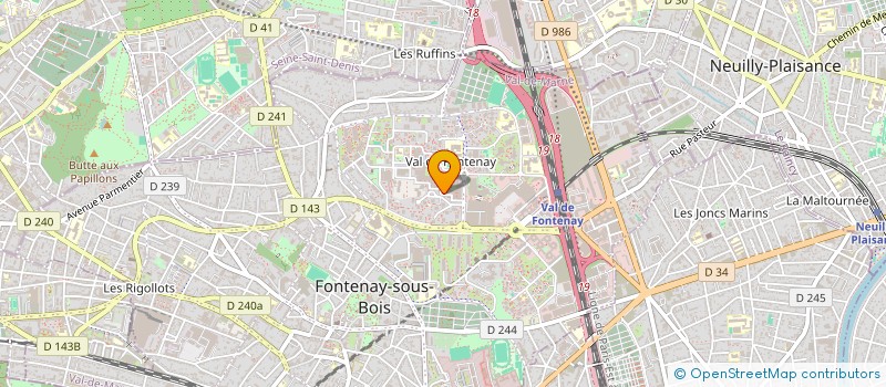 localisation de l'entreprise MONSIEUR WEI ZHAO à FONTENAY-SOUS-BOIS
