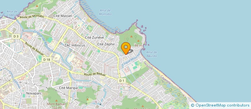 localisation de l'entreprise MONSIEUR WENCY EXAVIER  CAYENNE