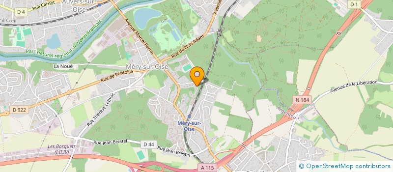 localisation de l'entreprise MONSIEUR WENDY JEAN-JACQUES  MERY-SUR-OISE