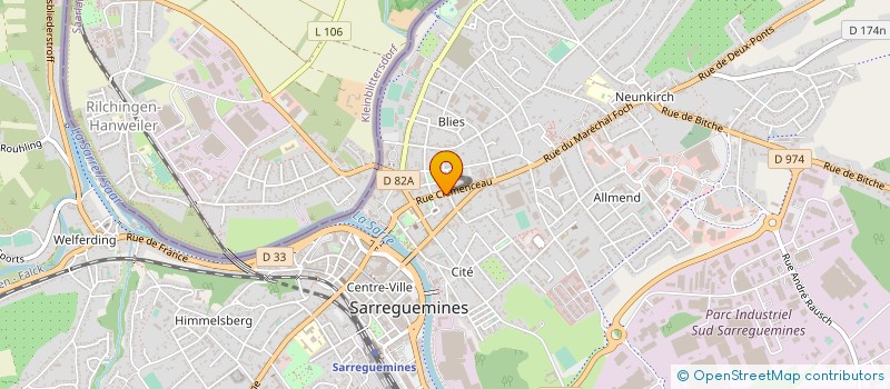 localisation de l'entreprise MONSIEUR WERNER KUSCH à SARREGUEMINES