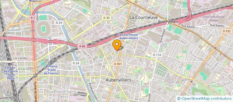 localisation de l'entreprise MONSIEUR WESSOU DOSSO à LA COURNEUVE