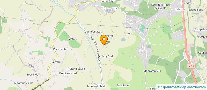 localisation de l'entreprise MONSIEUR WILFREID LAFFINEUR  PUJOLS