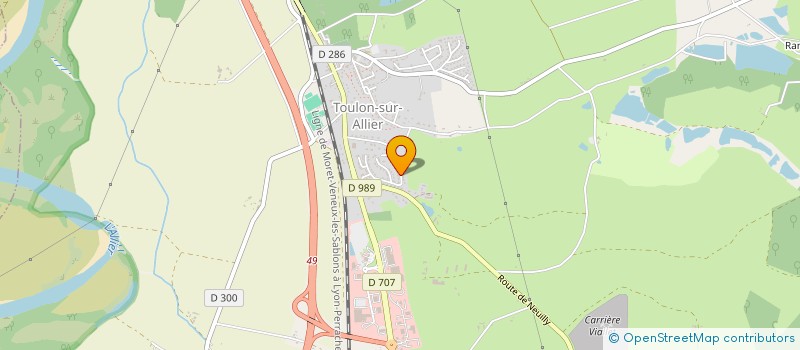 localisation de l'entreprise MONSIEUR WILFRID CHALUMOT  TOULON-SUR-ALLIER