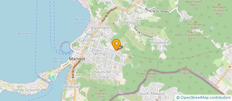 localisation de l'entreprise MONSIEUR WILFRID CHARLES  SAINT MARTIN