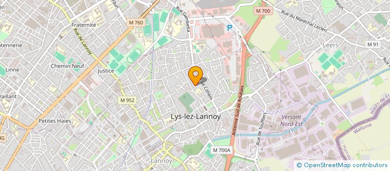localisation de l'entreprise MONSIEUR WILFRID CRAPEZ à LYS-LEZ-LANNOY