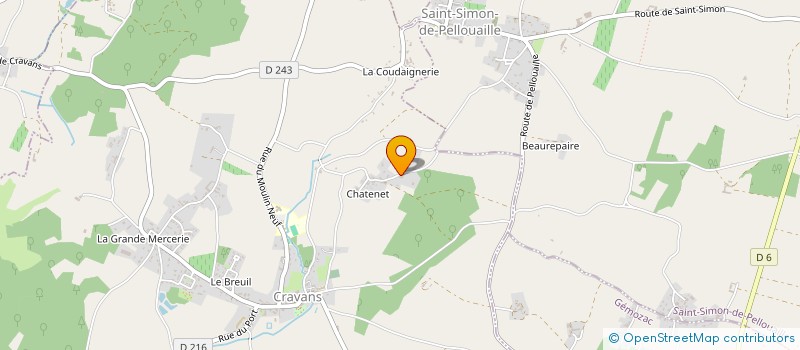 localisation de l'entreprise MONSIEUR WILFRID DELINE  CRAVANS