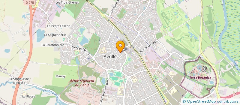 localisation de l'entreprise MONSIEUR WILFRID DESCHERRE  AVRILLE