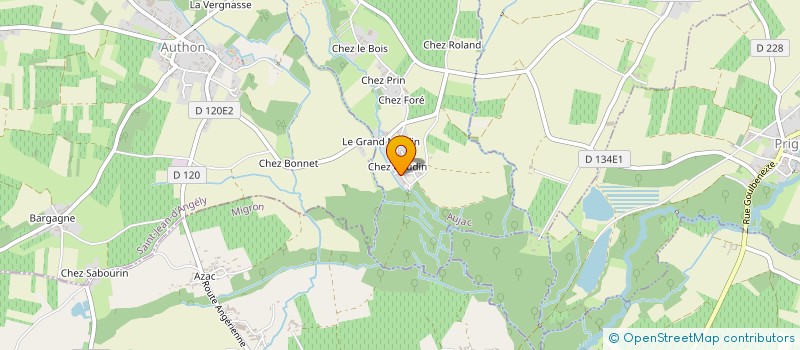 localisation de l'entreprise MONSIEUR WILFRID GAUDIN à AUJAC