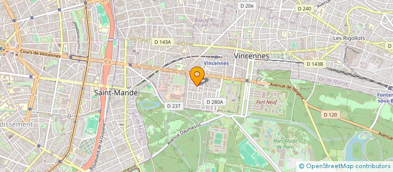 localisation de l'entreprise MONSIEUR WILFRID GRAFF à VINCENNES