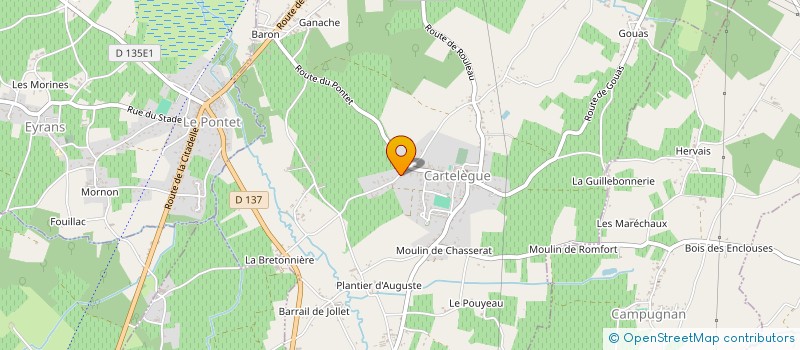 localisation de l'entreprise MONSIEUR WILFRID ILLAZQUE  CARTELEGUE