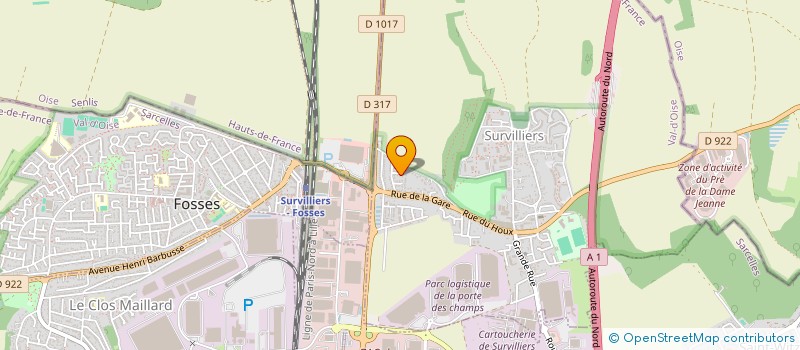 localisation de l'entreprise MONSIEUR WILFRID KOUDOUGNON BALET  SURVILLIERS