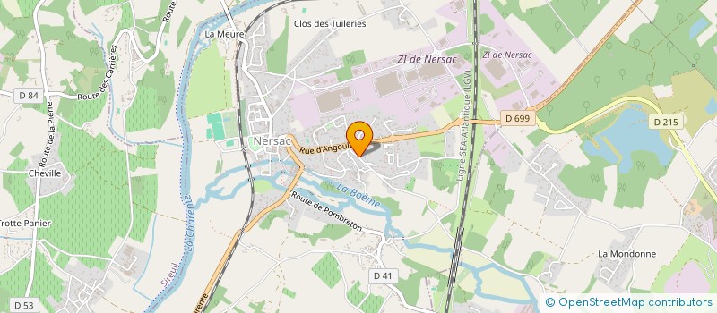 localisation de l'entreprise MONSIEUR WILFRID PONIN BALLOM  NERSAC