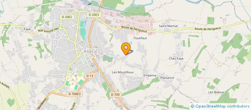 localisation de l'entreprise MONSIEUR WILFRID SCHMITZ  RIBERAC