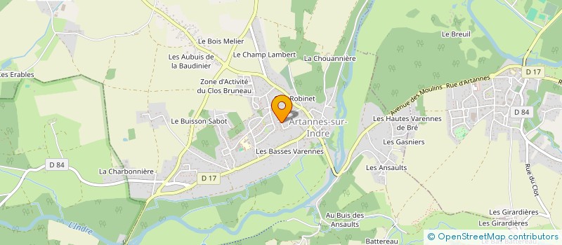 localisation de l'entreprise MONSIEUR WILFRID THOMAS  ARTANNES-SUR-INDRE