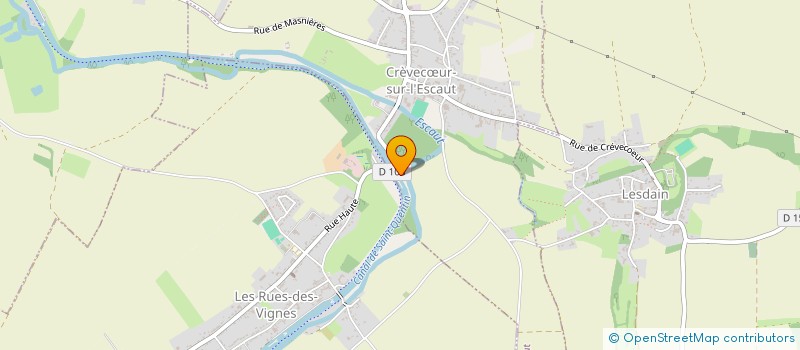 localisation de l'entreprise MONSIEUR WILFRID WUILBERCQ  CREVECUR-SUR-L'ESCAUT